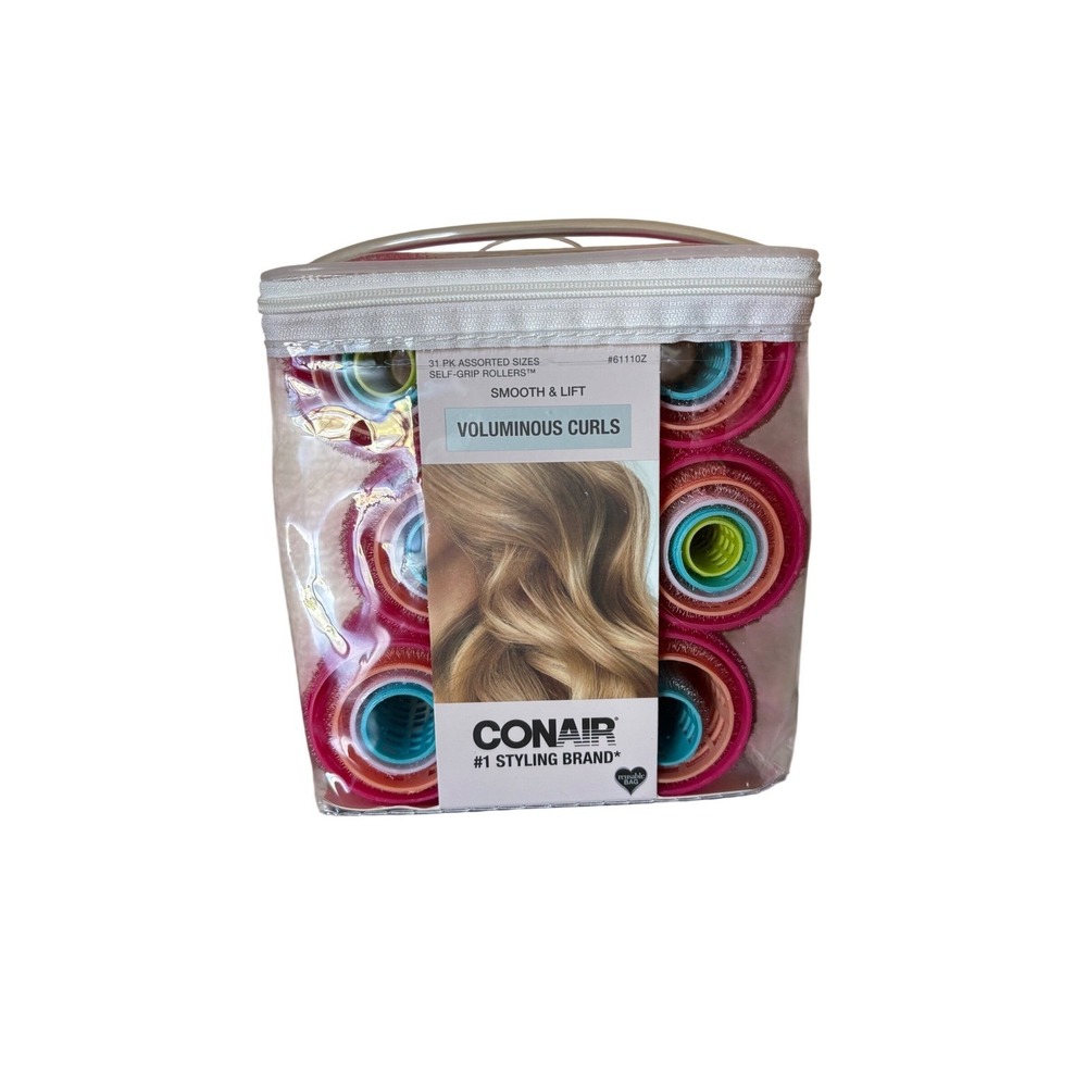 CONAIR Assorted Sizes Self Grip Rollers Voluminous Curls Smooth Lift READ